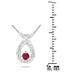 Ruby and Diamond Pendant in 10K White Gold