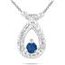 Sapphire and Diamond Pendant in 10K White Gold