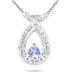Tanzanite and Diamond Pendant in 10K White Gold