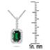 Emerald and Diamond Pendant in 10K White Gold