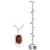 Ruby and Diamond Pendant in 10K White Gold