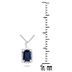 Sapphire and Diamond Pendant in 10K White Gold
