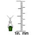 6x4mm Created Emerald and Diamond Regal Pendant in .925 Sterling Silver  