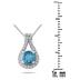 5/8 CTW Blue Topaz and Diamond Pendant in 10K White Gold