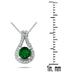 5/8 CTW Emerald and Diamond Pendant in 10K White Gold