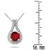 5/8 CTW Ruby and Diamond Pendant in 10K White Gold