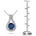 5/8 CTW Sapphire and Diamond Pendant in 10K White Gold