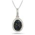 1/5 Carat Sapphire Drusy Pendant in .925 Sterling Silver