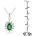 1/5 Carat TW Emerald and Diamond Pendant in 10K White Gold