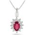 1/5 Carat TW Ruby and Diamond Pendant in 10K White Gold