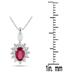 1/5 Carat TW Ruby and Diamond Pendant in 10K White Gold