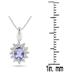 1/5 Carat TW Tanzanite and Diamond Pendant in 10K White Gold