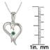 Genuine Emerald Heart Pendant in .925 Sterling Silver