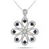 1.50 Carat Sapphire and White Topaz Pendant in .925 Sterling Silver