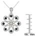 1.50 Carat Sapphire and White Topaz Pendant in .925 Sterling Silver