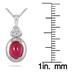 2 Carat Natural Cabochon Ruby and Diamond Pendant in .925 Sterling Silver