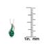 Lab Created Emerald and Genuine Diamond Pendant in .925 Sterling Silver