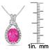 2.80 Carat Oval Pink Topaz and Diamond Pendant in in .925 Sterling Silver