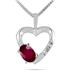 10-kt. Ruby and Diamond Heart Pendant