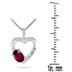 10-kt. Ruby and Diamond Heart Pendant