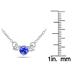 Lab Tanzanite and White Sapphire Three Stone Pendant in .925 Sterling Silver