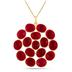 45 Carat All Natural Ruby Pendant in 18K Yellow Gold Plated Sterling Silver
