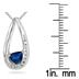 Sapphire and Diamond Pendant in 14kt White Gold