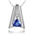 Tanzanite and Diamond Pendant in 10kt White Gold