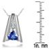 Tanzanite and Diamond Pendant in 10kt White Gold