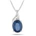 4.00 Carat All Natural Sapphire and Diamond Matching Set in .925 Sterling Silver