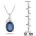 4.00 Carat All Natural Sapphire and Diamond Matching Set in .925 Sterling Silver