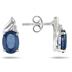 4.00 Carat All Natural Sapphire and Diamond Matching Set in .925 Sterling Silver