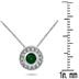 2.00 Carat Emerald & Diamond Jewelry Set in .925 Sterling Silver