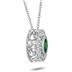 2.00 Carat Emerald & Diamond Jewelry Set in .925 Sterling Silver