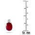 5.50 Carat Ruby & Diamond Pendant and Earring Set in .925 Sterling Silver