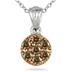 1/2 Carat Genuine Champagne Diamond Cluster Set in .925 Sterling Silver