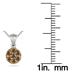 1/2 Carat Genuine Champagne Diamond Cluster Set in .925 Sterling Silver