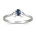 Sapphire Ring in 10K White Gold