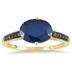 10k Yellow Gold Ruby 1/10 and Carat TDW Black Diamond Fashion Ring