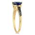 10k Yellow Gold Ruby 1/10 and Carat TDW Black Diamond Fashion Ring