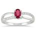 Ruby and Diamond Ring in 10K White Gold
