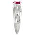 Ruby and Diamond Ring in 10K White Gold
