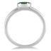5x3MM Oval Emerald Ring in .925 Sterling Silver