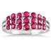 2.50 Carat All Natural Ruby Estate Brilliance Ring in Solid .925 Sterling Silver