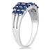 2.50 Carat All Natural Blue Sapphire Estate Brilliance Ring in Solid .925 Sterling Silver