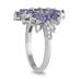 2.00 Carat Tanzanite Starburst Ring in .925 Sterling Silver