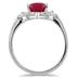 3.00 Carat Natural Ruby and Diamond Royal Ring in .925 Sterling Silver