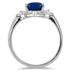 2.50 Carat Sapphire and Diamond Royal Princess Di Ring in .925 Sterling Silver