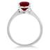 2.50 Carat All Natural Oval Ruby Ring in .925 Sterling Silver