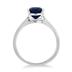 2.50 Carat All Natural Oval Sapphire Ring in .925 Sterling Silver